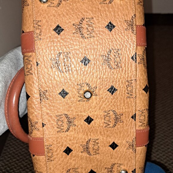 Mcm small boston bag monogram leather handbag pirse - Picture 5 of 6